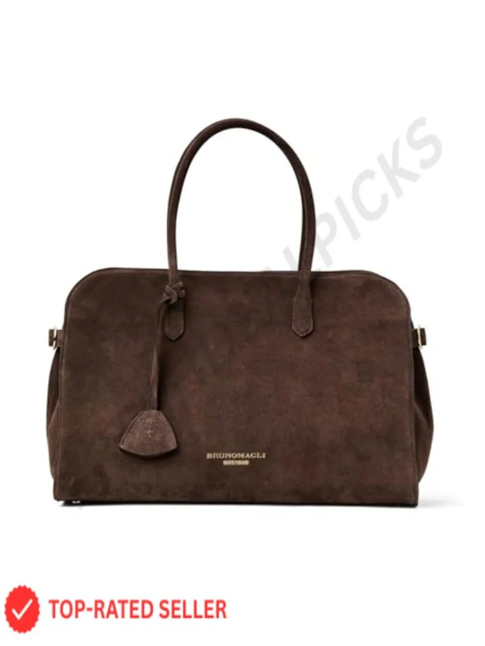Suede Satchel Handbag with Crossbody Strap, Adjustable, Magnetic Closure